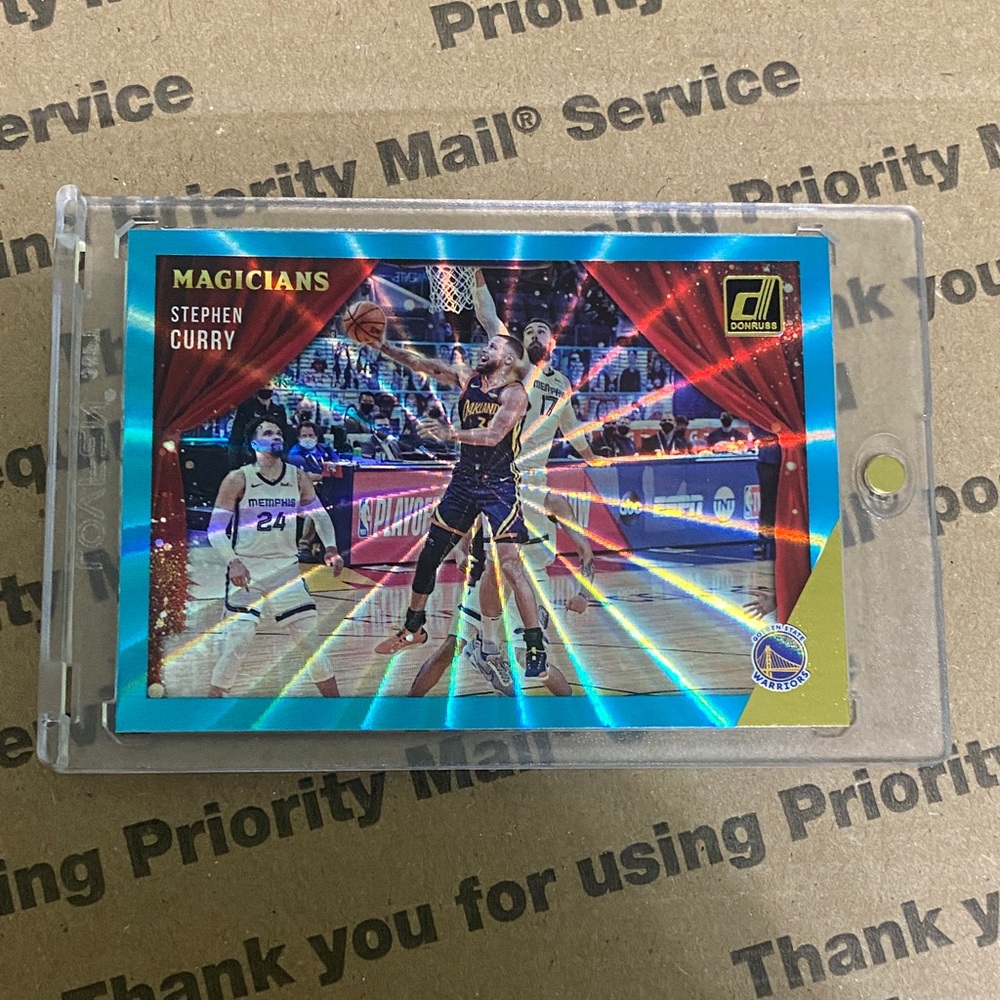 2021 Panini Donruss Stephen Curry Magicians Teal Explosion!!